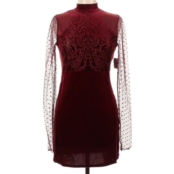 NWT Free People Damask Velour Dress - Picture 1 of 6